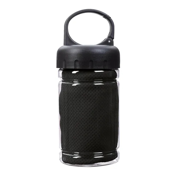 White color option for Carabiner Bottle With Cooling Towel