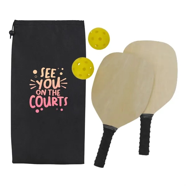 Black color option for Fun On The Go Games   Pickleball Set