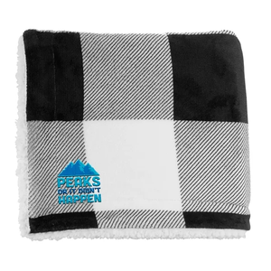 Photo of Microfiber Plaid Sherpa Blanket