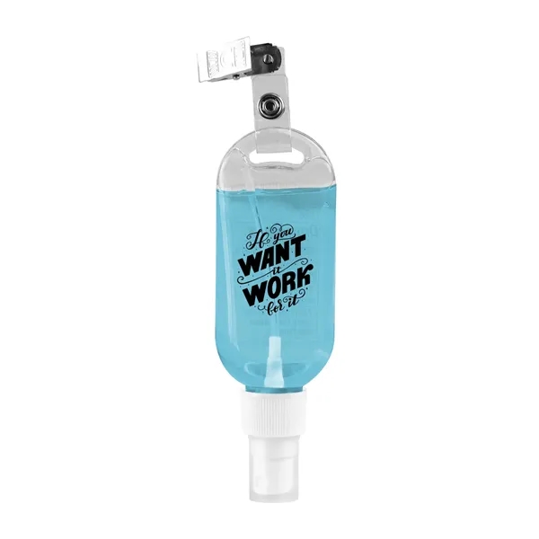 White color option for Spray Hand Sanitizer With Metal Clip