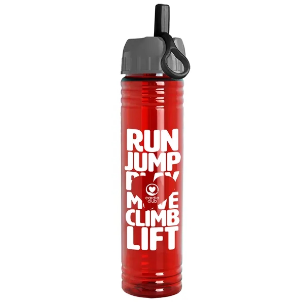 Translucent Red color option for Garyline® Adventure Tritan® Renew Bottle With Ring Straw ...
