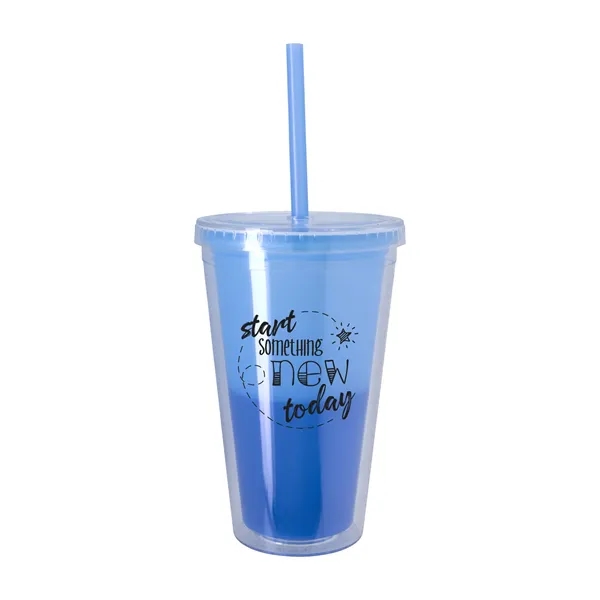 Blue Changing To Blue color option for Good Value™ Color Changing Tumbler   17 Oz.