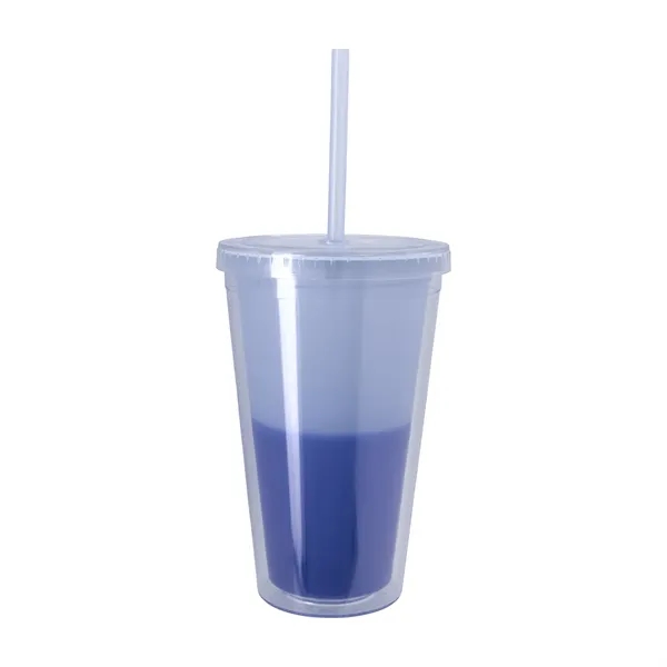 Blue Changing To Dark Blue color option for Good Value™ Color Changing Tumbler   17 Oz.