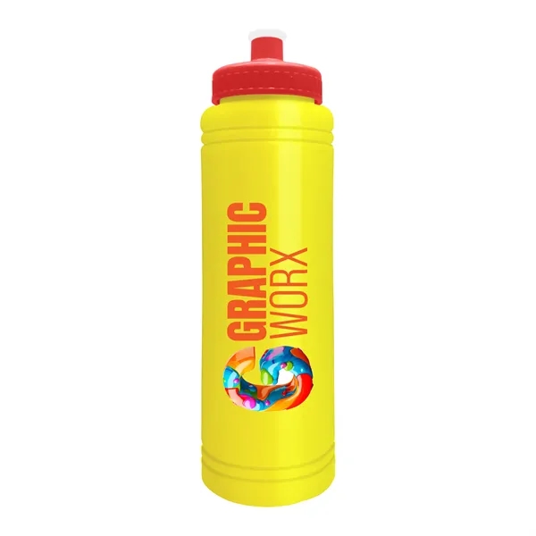 Yellow color option for Garyline® Slim Line Bottle With Push Pull Lid   25 Oz.