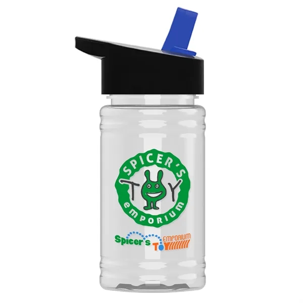 Black/Blue color option for Garyline® Mini Bottle With Flip Straw Lid   16 Oz.