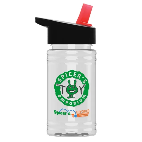Black/Red color option for Garyline® Mini Bottle With Flip Straw Lid   16 Oz.