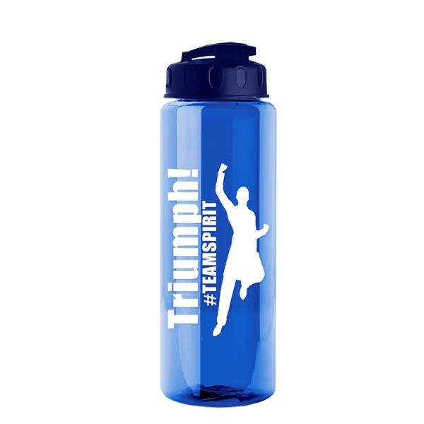 Translucent Blue color option for Garyline® Guzzler Bottle With Flip Top Lid   32 Oz.