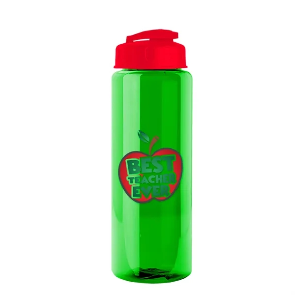 Translucent Green color option for Garyline® Guzzler Bottle With Flip Top Lid   32 Oz.