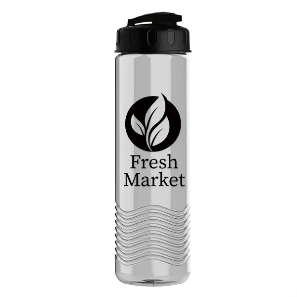 Clear color option for Garyline® Wave Tritan® Bottle With Flip Top Lid   24 Oz.