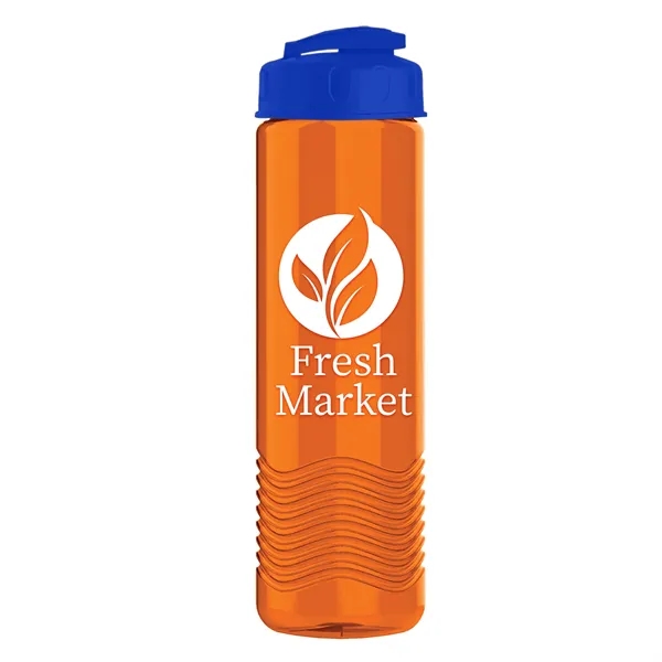 Translucent Orange color option for Garyline® Wave Tritan® Bottle With Flip Top Lid   24 Oz.