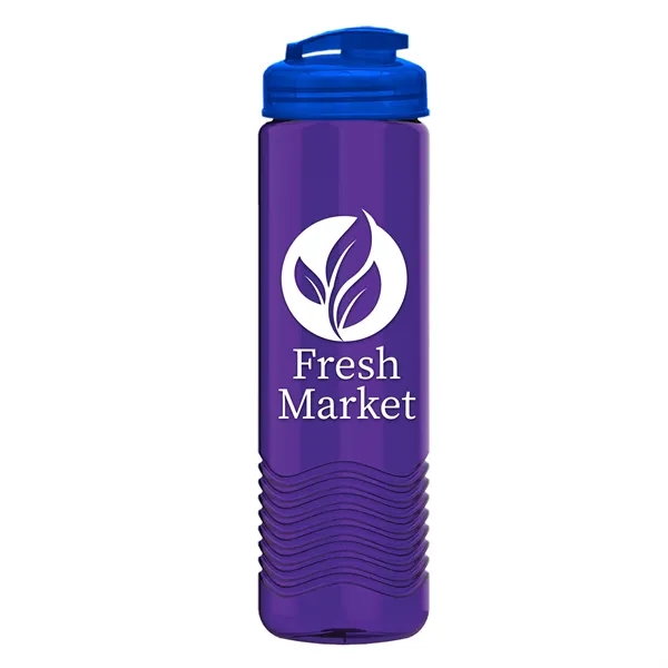 Translucent Violet color option for Garyline® Wave Tritan® Bottle With Flip Top Lid   24 Oz.