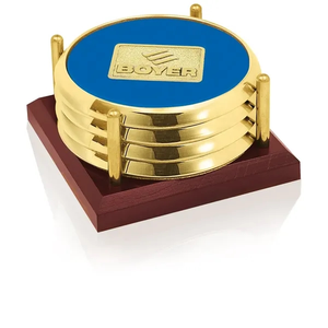 Photo of Jaffa® Four Coasters With Solid Cherry Tray