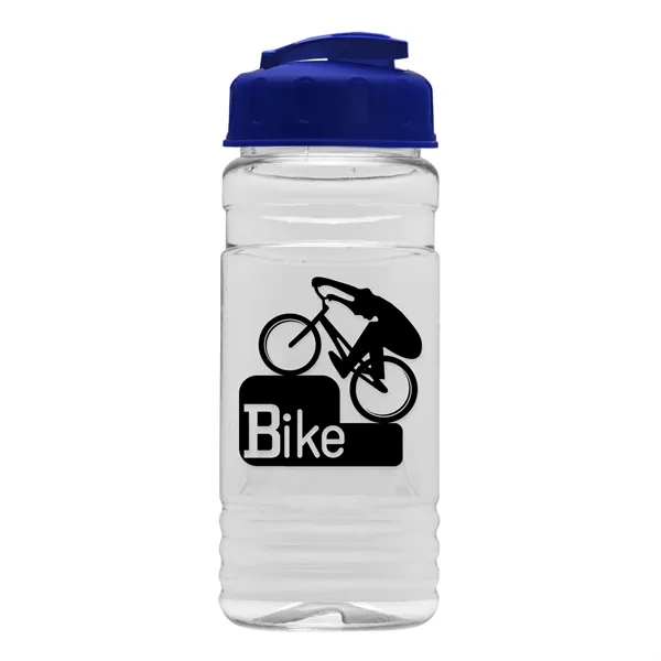 Navy Blue color option for Garyline® Clear Bottle With Flip Top Lid   20 Oz.