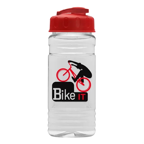 Red color option for Garyline® Clear Bottle With Flip Top Lid   20 Oz.
