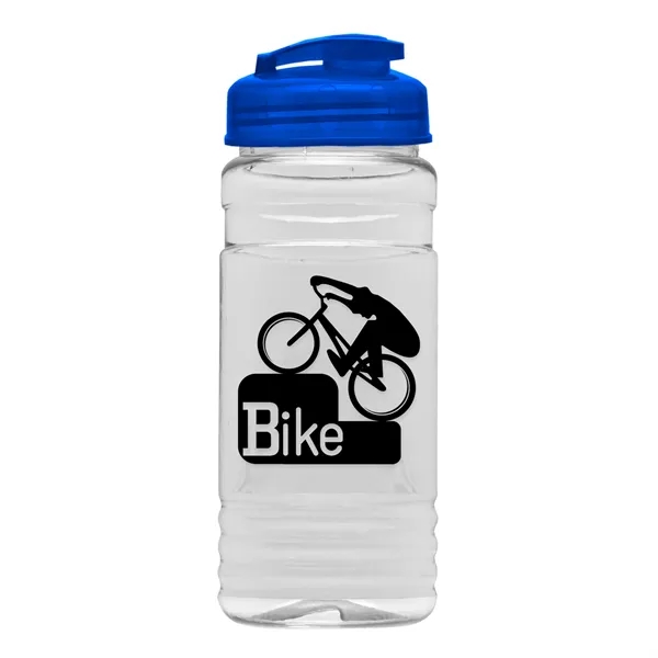 Translucent Blue color option for Garyline® Clear Bottle With Flip Top Lid   20 Oz.