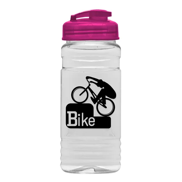 Translucent Hot Pink color option for Garyline® Clear Bottle With Flip Top Lid   20 Oz.