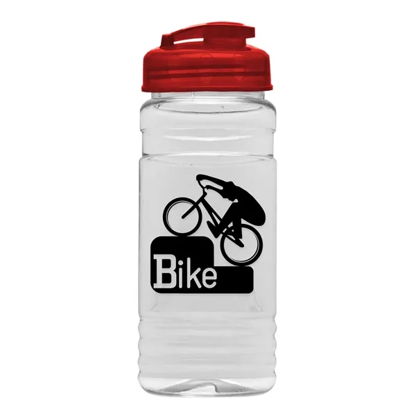 Translucent Red color option for Garyline® Clear Bottle With Flip Top Lid   20 Oz.