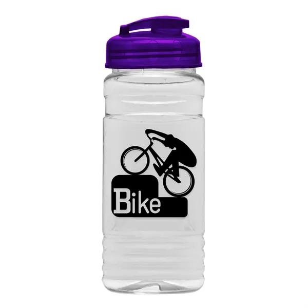 Translucent Violet color option for Garyline® Clear Bottle With Flip Top Lid   20 Oz.
