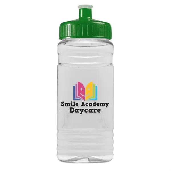 Green color option for Garyline® Clear Bottle With Push Pull Lid   20 Oz.