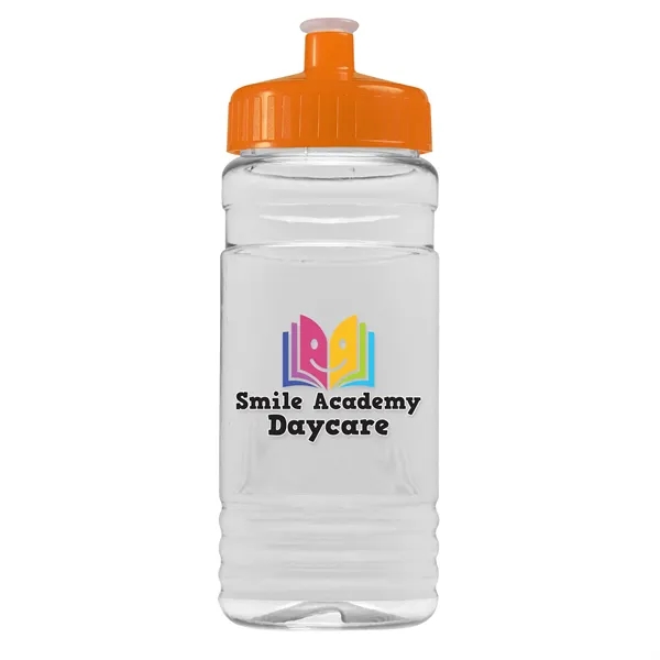 Orange color option for Garyline® Clear Bottle With Push Pull Lid   20 Oz.