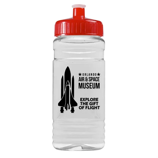 Red color option for Garyline® Clear Bottle With Push Pull Lid   20 Oz.