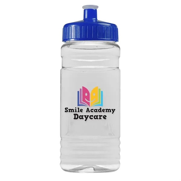 Royal Blue color option for Garyline® Clear Bottle With Push Pull Lid   20 Oz.