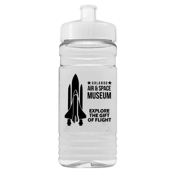 White color option for Garyline® Clear Bottle With Push Pull Lid   20 Oz.