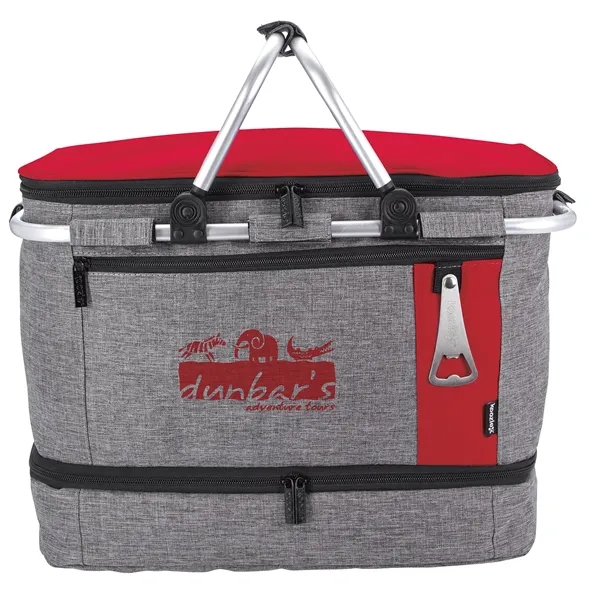 Red color option for Koozie® Collapsible Jumbo Picnic Basket