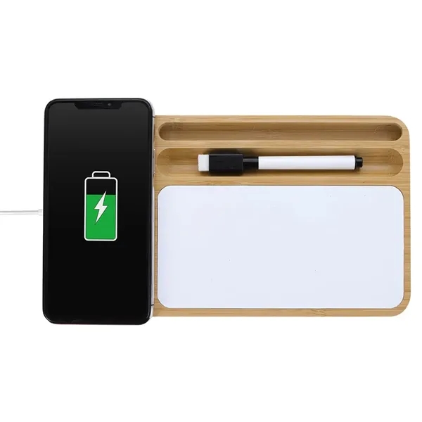 Natural color option for Bamboo 10 W Wireless Charging Base With Dry Erase Board