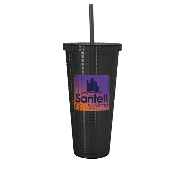 Black color option for Good Value™ Square Pattern Double Wall Tumbler   23 Oz.