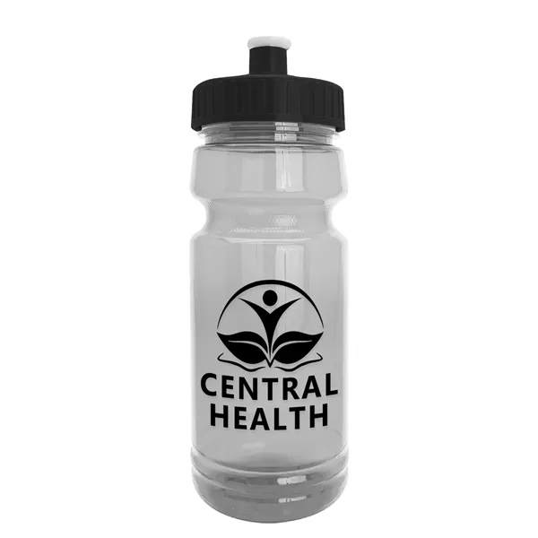 Black color option for Garyline® Trainer Clear Bottle With Push Pull Lid   24 Oz.
