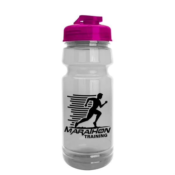 Translucent Hot Pink color option for Garyline® Trainer Clear Bottle With Flip Top Lid   24 Oz.