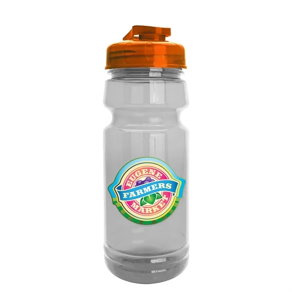 Translucent Orange color option for Garyline® Trainer Clear Bottle With Flip Top Lid   24 Oz.