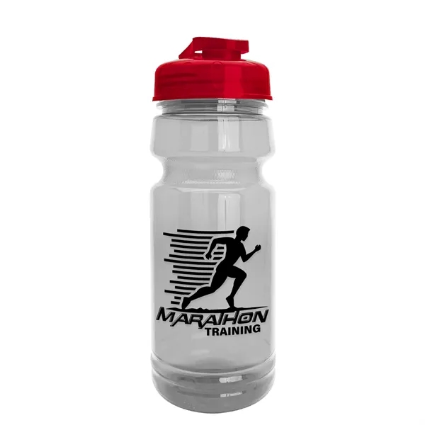 Translucent Red color option for Garyline® Trainer Clear Bottle With Flip Top Lid   24 Oz.