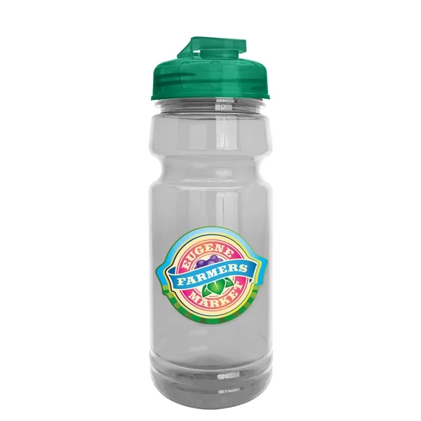 Translucent Teal color option for Garyline® Trainer Clear Bottle With Flip Top Lid   24 Oz.