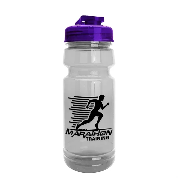 Translucent Violet color option for Garyline® Trainer Clear Bottle With Flip Top Lid   24 Oz.