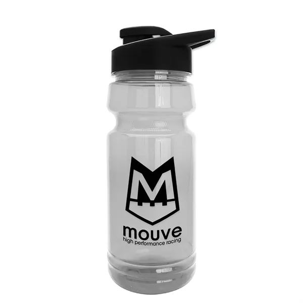Black color option for Garyline® Trainer Clear Bottle With Drink Thru Lid   24 Oz.