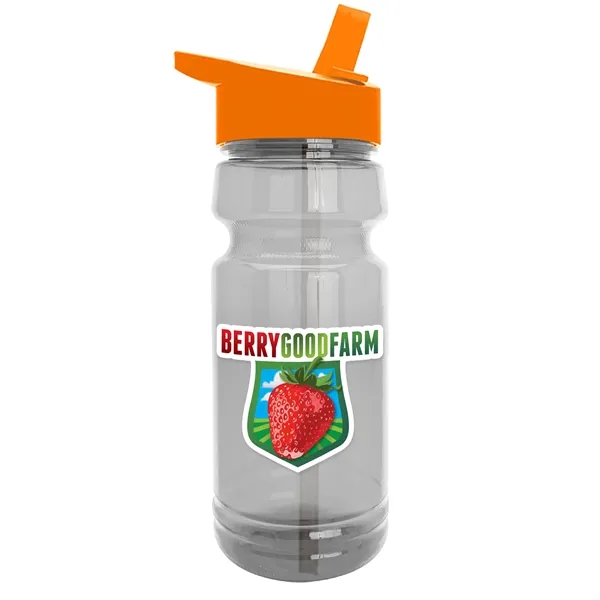 Orange color option for Garyline® Trainer Clear Bottle With Flip Straw Lid   24 Oz.