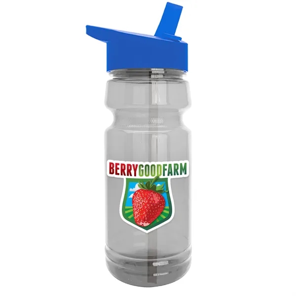 Royal Blue color option for Garyline® Trainer Clear Bottle With Flip Straw Lid   24 Oz.