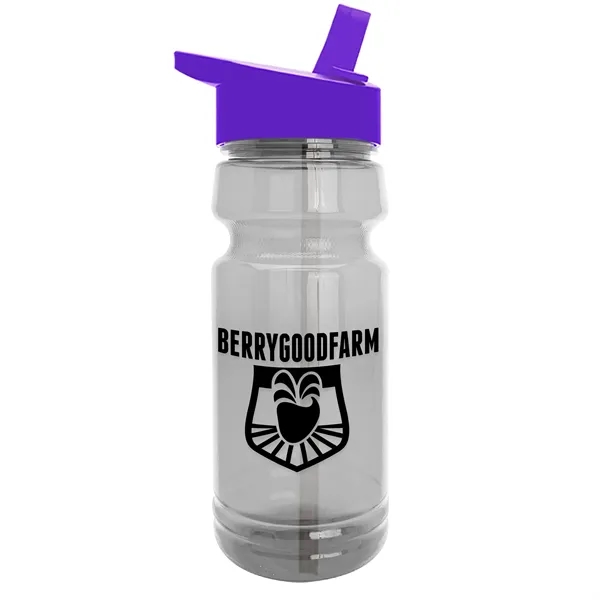 Violet color option for Garyline® Trainer Clear Bottle With Flip Straw Lid   24 Oz.