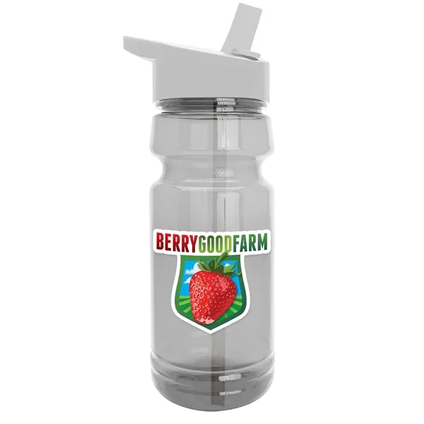 White color option for Garyline® Trainer Clear Bottle With Flip Straw Lid   24 Oz.