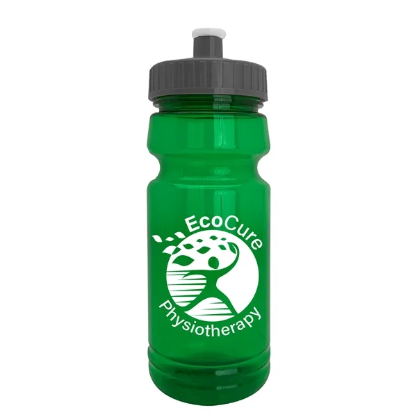 Translucent Green color option for Garyline® Trainer Rpet Bottle With Push Pull Lid   24 Oz.