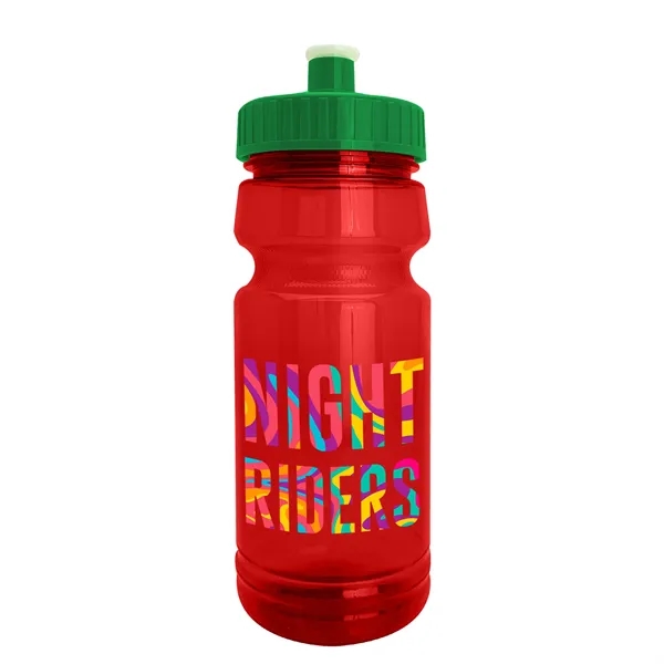 Translucent Red color option for Garyline® Trainer Rpet Bottle With Push Pull Lid   24 Oz.