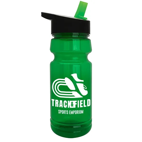 Translucent Green color option for Garyline® Trainer Rpet Bottle With Flip Straw Lid   24 Oz.