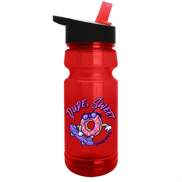 Translucent Red color option for Garyline® Trainer Rpet Bottle With Flip Straw Lid   24 Oz.