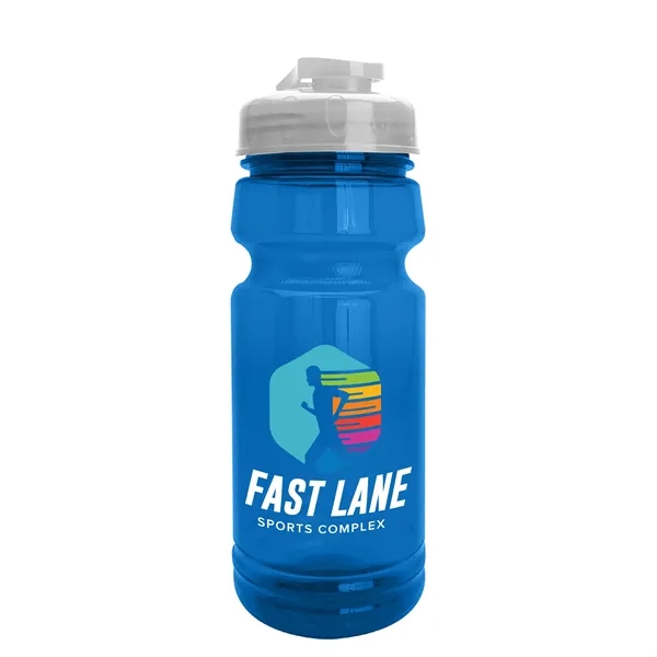 Translucent Blue color option for Garyline® Trainer Rpet Bottle With Flip Top Lid   24 Oz.