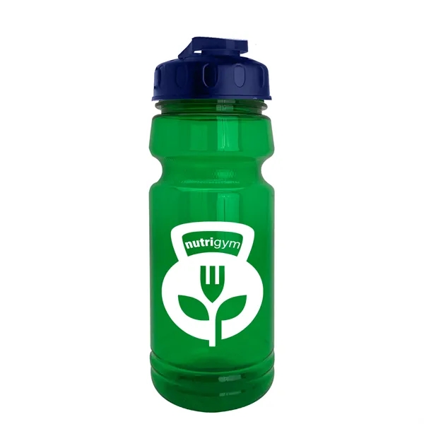 Translucent Green color option for Garyline® Trainer Rpet Bottle With Flip Top Lid   24 Oz.