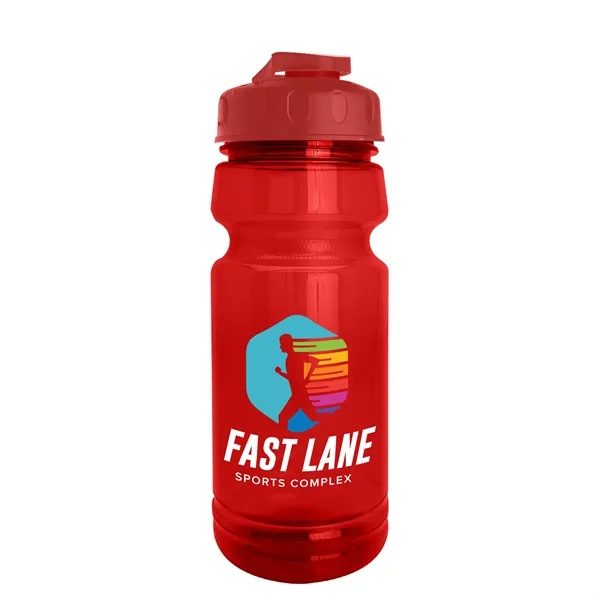 Translucent Red color option for Garyline® Trainer Rpet Bottle With Flip Top Lid   24 Oz.
