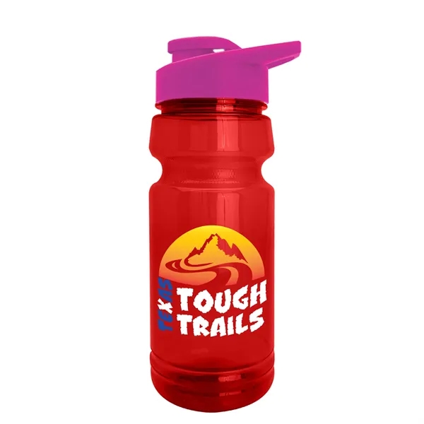Translucent Red color option for Garyline® Trainer Rpet Bottle With Drink Thru Lid   24 Oz.