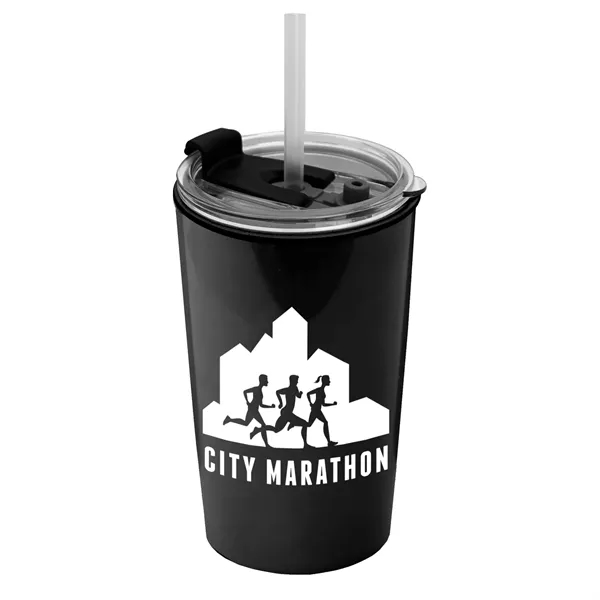 Metallic Black color option for Garyline® Sentinel Metallic Acrylic Tumbler With 2 In 1 L...
